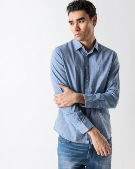 BLUE MEN'S LS SHIRT 1D23SS5000LS1306