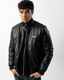 BLACK MEN'S COAT 1D23FW3019KA9000