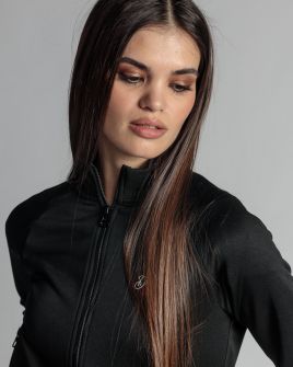 BLACK WOMEN'S ZIP-UP PULLOVER 2D24SS4580KA0701