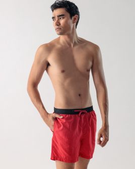 RED MEN'S BEACH SHORTS 1D24SS1054SP6000