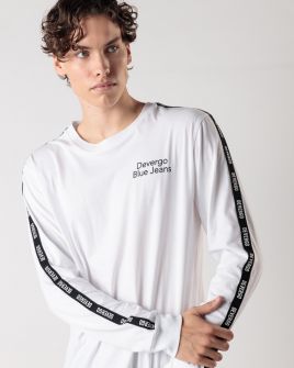 WHITE MEN'S LONG-SLEEVED T-SHIRT 1D24FW4000LS0104