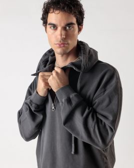 GREY MEN'S HOODIE 1D24FW4079LS0706