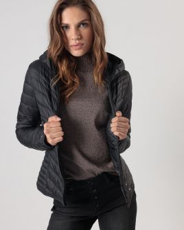 BLACK WOMEN'S COAT 2D24FW3510KA1600