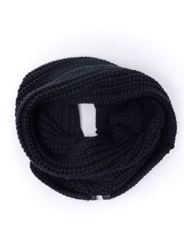 BLACK MEN'S KNITTED SCARF 1D24FW8011SC1101