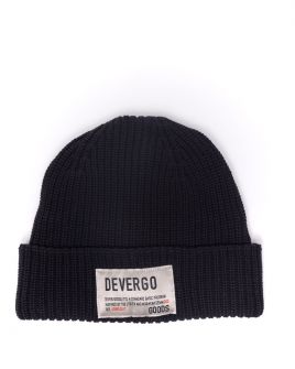 BLACK MEN'S KNITTED HAT 1D24FW8003HA1101