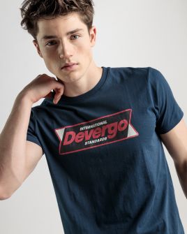 BLUE MEN'S T-SHIRT 1D25SS4030SS0105