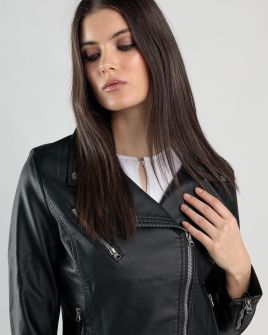 BLACK WOMEN'S TRANSITIONAL JACKET 2D25SS3512KA9000