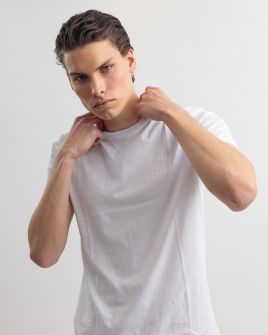 WHITE MEN'S T-SHIRT 1D25SS4058SS0105