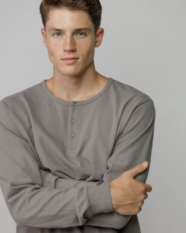 MEN'S LONG SLEEVE BUTTON T-SHIRT 1D25FW4006LS0104