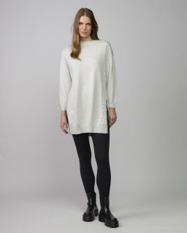 BEIGE WOMEN'S KNITTED DRESS 2D25FW9522DR1101