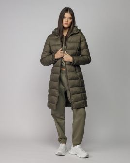 KHAKI WOMEN'S LONG WINTER COAT 2D25FW3515KA1600
