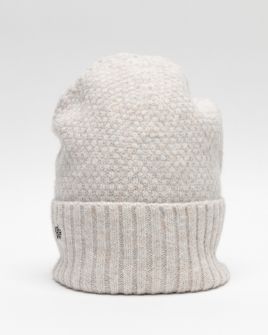 WHITE WOMEN'S KNITTED BEANIE 2D25FW8510HA1101
