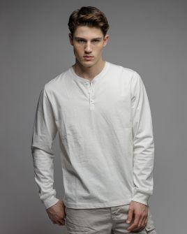 WHITE MEN'S LONG SLEEVE T-SHIRT 1D26SS4000LS0105