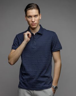 BLUE MEN'S SHORT SLEEVE POLO SHIRT 1D26SS4015SS0101