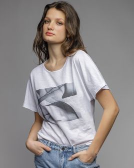 WHITE WOMEN'S SHORT SLEEVE T-SHIRT 2D26SS4537SS0105