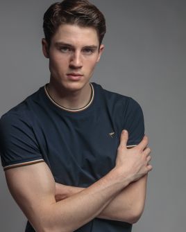 BLUE MEN'S SHORT SLEEVE T-SHIRT 1D26SS4036SS0105