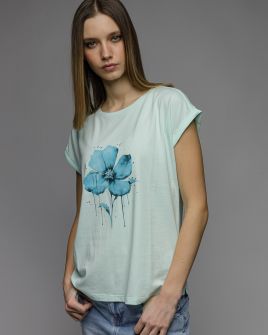 BLUE WOMEN'S TOP 2D26SS4517SL0105