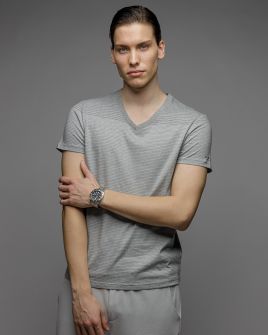 GREY MEN'S SHORT SLEEVE T-SHIRT 1D26SS4039SS0105