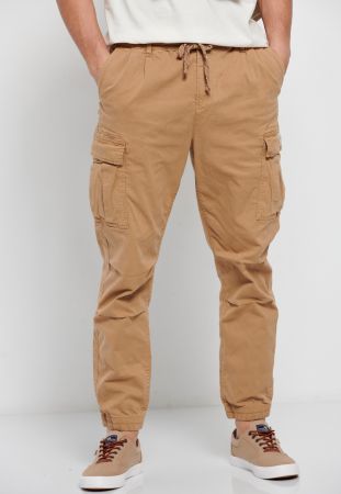BEIGE FUNKY BUDDHA  MEN'S PANTS FBM007-034-02 23SS