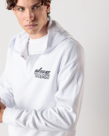 WHITE MEN'S HOODIE 1D24FW4080LS0705