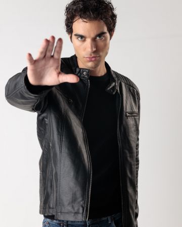 BLACK MEN'S COAT 1D24FW3023KA9000