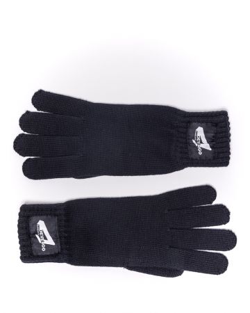 BLACK MEN'S KNITTED GLOVES 1D24FW8021KE1101
