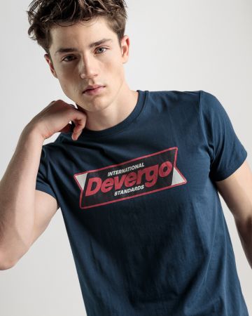 BLUE MEN'S T-SHIRT 1D25SS4030SS0105