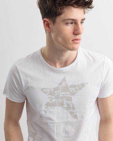 WHITE MEN'S T-SHIRT 1D25SS4065SS0106