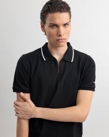 BLACK MEN'S T-SHIRT 1D25SS4001SS2405