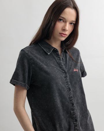 GREY WOMEN'S SHIRT 2D25SS5501SS0224
