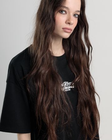 BLACK WOMEN'S T-SHIRT 2D25SS4563SS0205