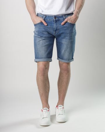 INDIGO MEN'S JEANS SHORTS - FRANK SHORTS 25204 1J25SS0053MP3464RE