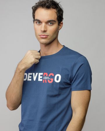 BLUE MEN'S SHORT SLEEVE T-SHIRT 1D25FW4043SS0105