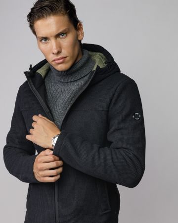 BLACK MEN'S TRANSITION COAT 1D25FW7019KA1101