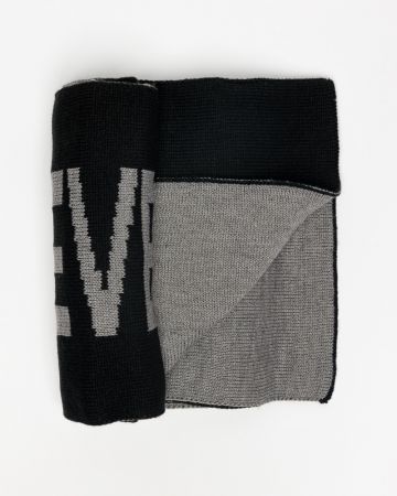BLACK MEN'S KNITTED SCARF 1D25FW8032SC1101