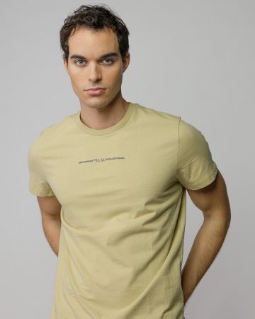 YELLOW MEN'S SHORT SLEEVE T-SHIRT 1D25FW4045SS0104