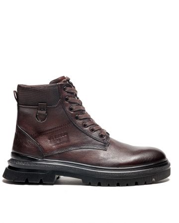BROWN MEN'S LEATHER BOOTS - AUSTIN DE25FW6042LE MZ