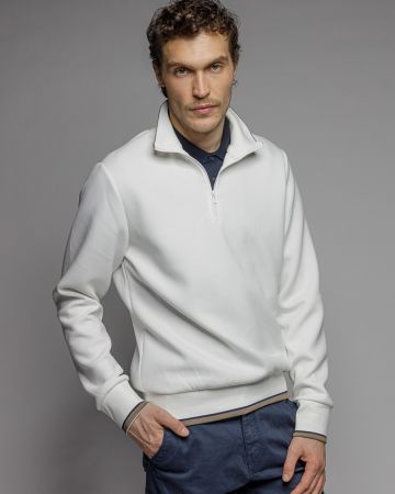 WHITE MEN'S SWEATER 1D25FW4096LS0701