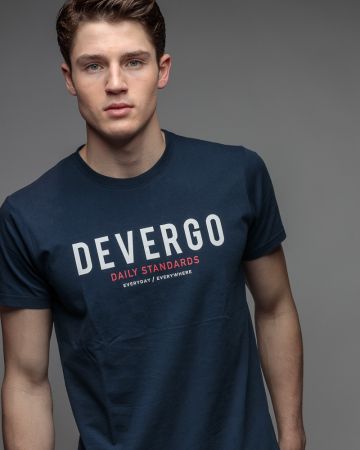 BLUE MEN'S SHORT SLEEVE T-SHIRT 1D26SS4038SS0105